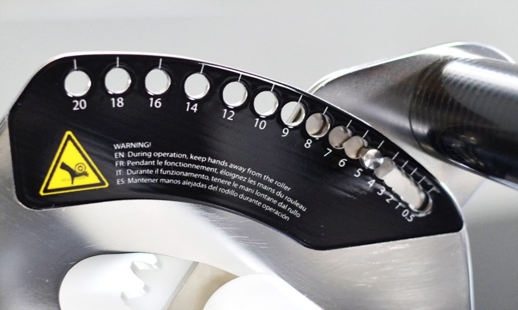 Brussardo dough sheeter dough thicknes size pin adjuster
